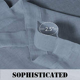 Linen Curtains Natural Linen Blended Tab Top Light Filtering Sheer Curtains