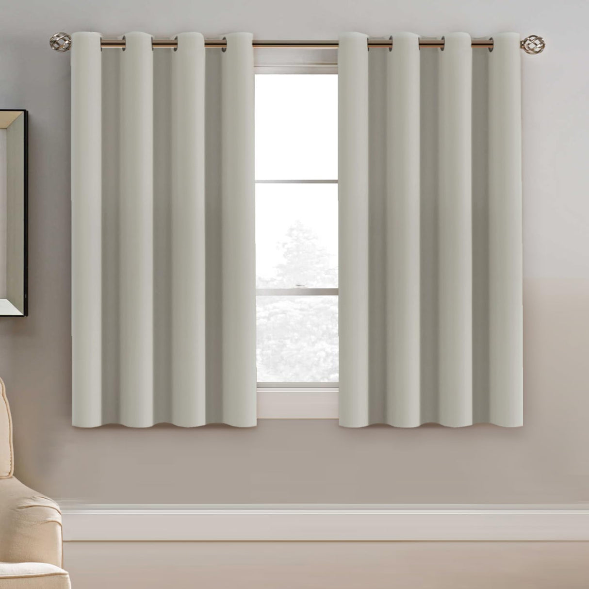 Light Blocking Thermal Insulated Curtain Grommet Top One Panel