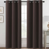 Blackout Curtains Thermal Insulated Grommet Top Solid Color Curtains