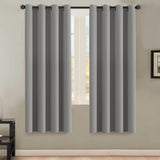 Blackout Curtains Thermal Insulated Grommet Top Solid Color Curtains