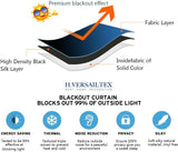 Blackout Curtains Thermal Insulated Grommet Top Solid Color Curtains