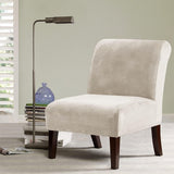 H.VERSAILTEX Velvet Armless Accent Chair Cover Thick High Stretch Slipcover