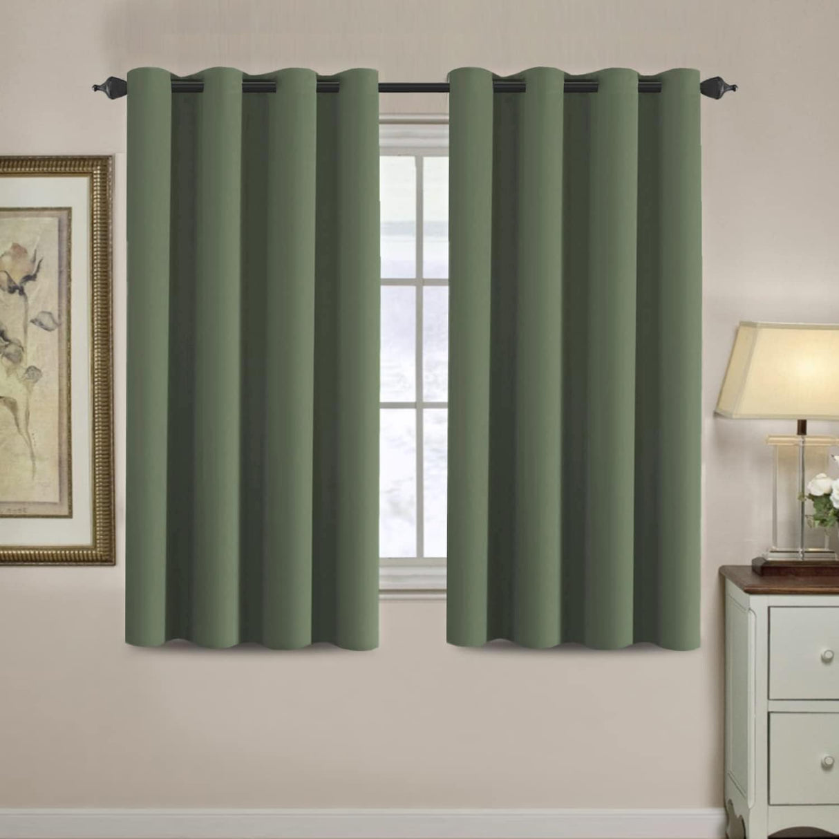 Light Blocking Thermal Insulated Curtain Grommet Top One Panel