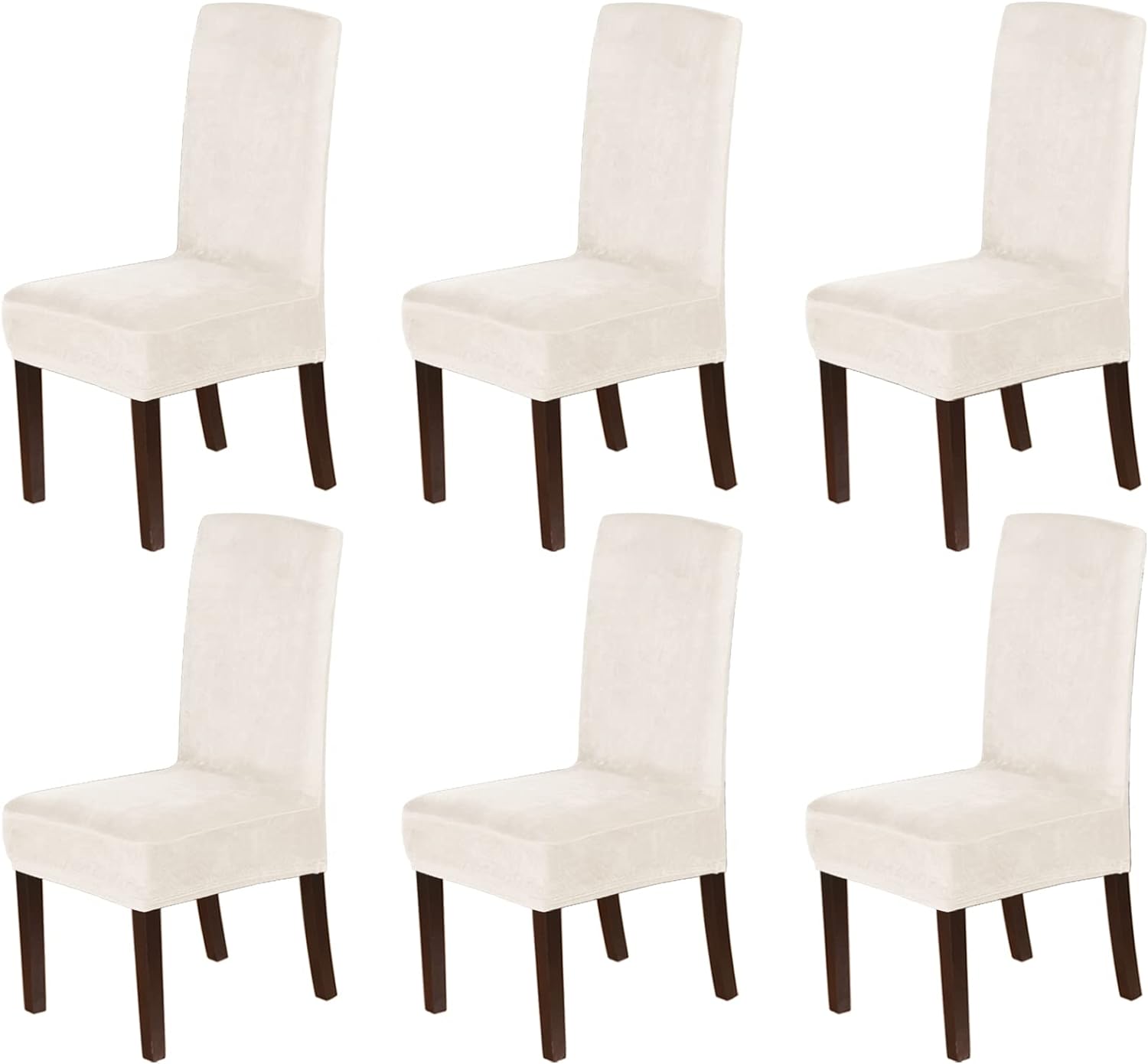 H.VERSAILTEX Velvet Dining Chair Covers Stretch Parson Chair Slipcovers, Set of 2