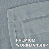 Natural Linen Blended Privacy Sheer Nickel Grommets Curtains