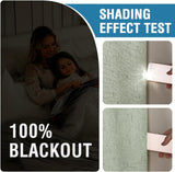100% Blackout Curtains for Bedroom Faux Linen Texture Thermal Back Tab/Rod Pocket/Hook Belt Draperies 2 Panels