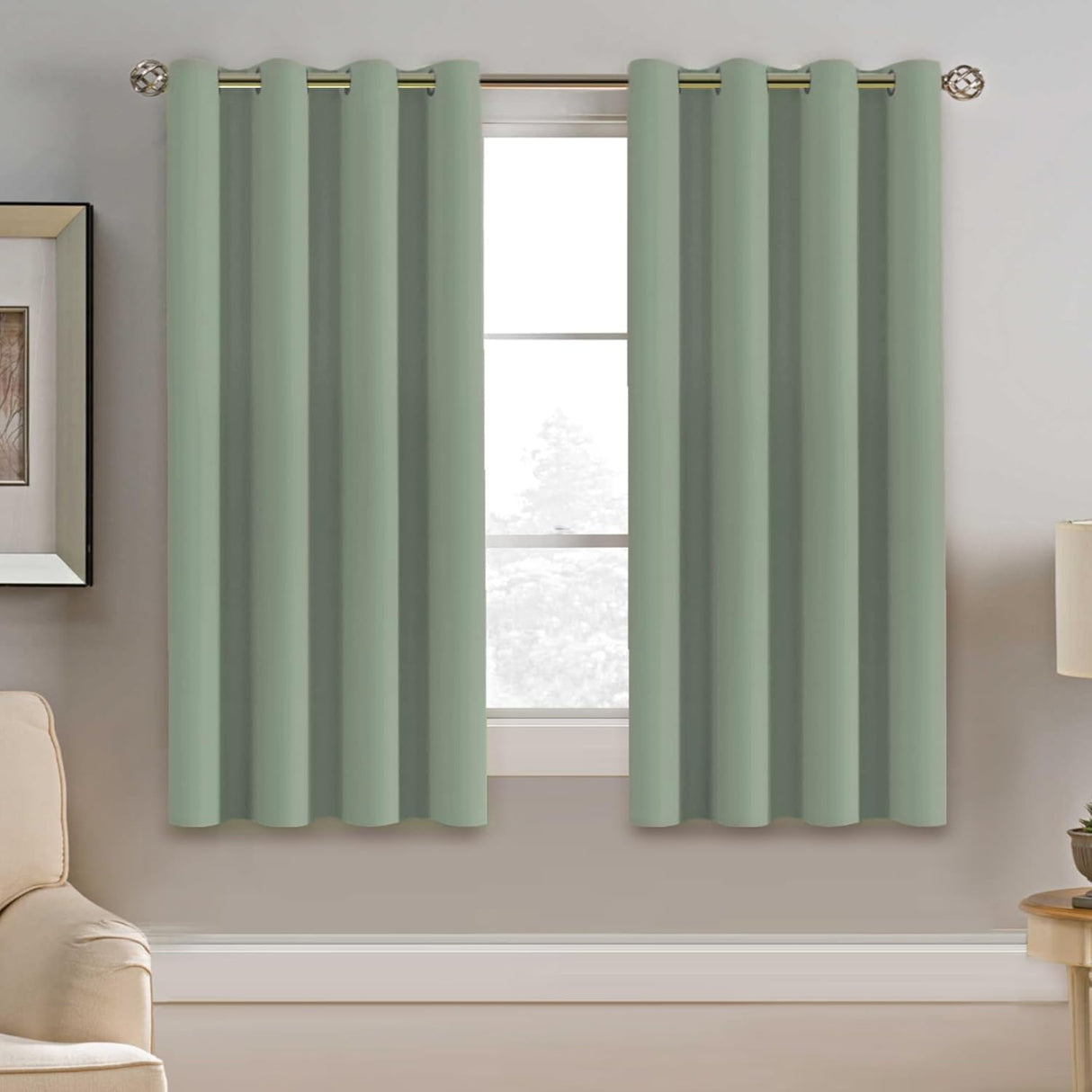 Light Blocking Thermal Insulated Curtain Grommet Top One Panel