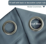 Blackout Curtains Thermal Insulated Grommet Top Solid Color Curtains