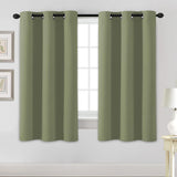 Blackout Curtains Thermal Insulated Grommet Top Solid Color Curtains