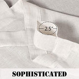 Linen Curtains Natural Linen Blended Tab Top Light Filtering Sheer Curtains
