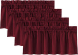 H.VERSAILTEX 100% Blackout Valances for Windows Kitchen Window Rod Pocket Privacy Decorative Curtains 2 Pack