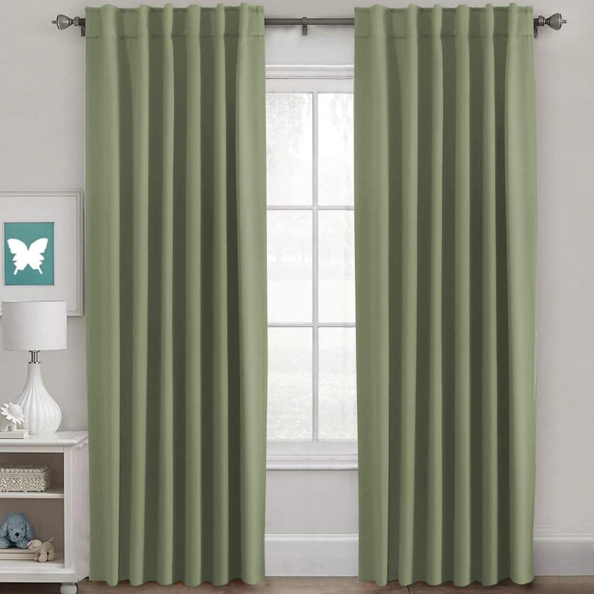 Blackout Thermal Insulated Tab/Rod Pocket Solid Color Curtains