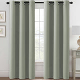 Blackout Curtains Thermal Insulated Grommet Top Solid Color Curtains
