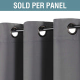 Blackout Thermal Insulated Treatment Extra Long Grommet Top Solid Color Curtains