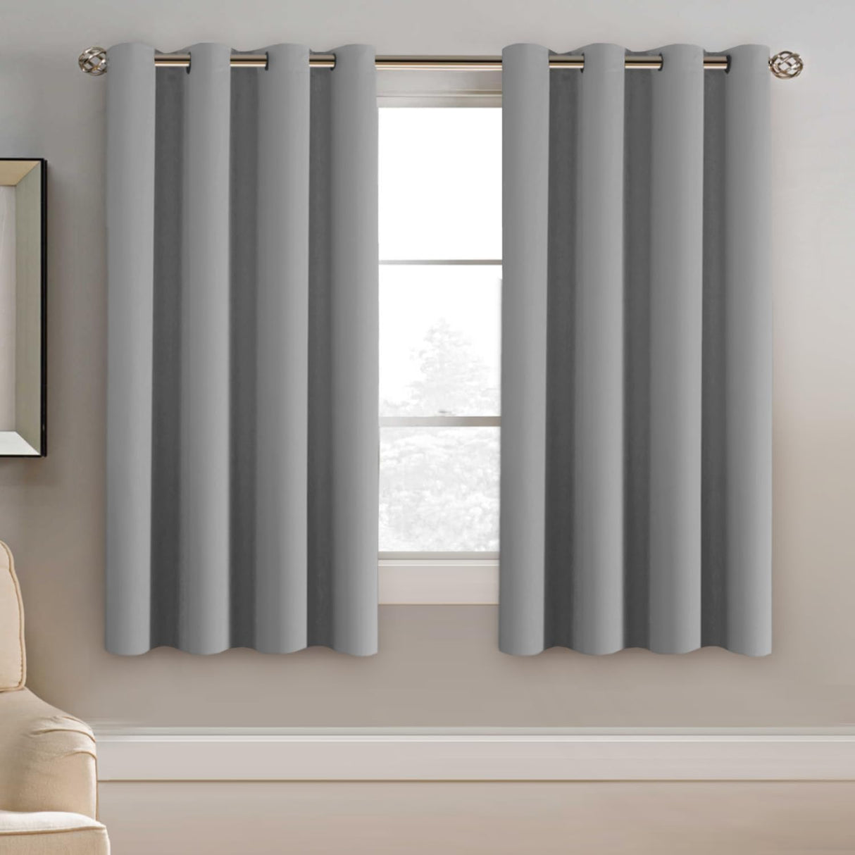 Light Blocking Thermal Insulated Curtain Grommet Top One Panel