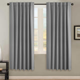 Blackout Thermal Insulated Back Tab/Rod Pocket Solid Color Curtains