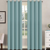 Blackout Curtains Thermal Insulated Grommet Top Solid Color Curtains