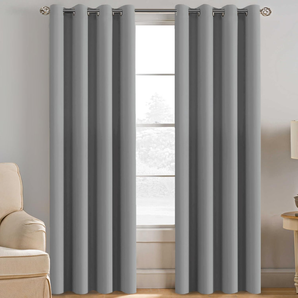 Light Blocking Thermal Insulated Curtain Grommet Top One Panel