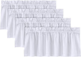 H.VERSAILTEX 100% Blackout Valances for Windows Kitchen Window Rod Pocket Privacy Decorative Curtains 2 Pack
