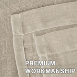 Natural Linen Blended Privacy Sheer Nickel Grommets Curtains