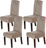 H.VERSAILTEX Velvet Dining Chair Covers Stretch Parson Chair Slipcovers, Set of 2