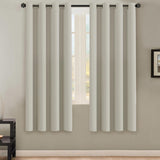 Blackout Curtains Thermal Insulated Grommet Top Solid Color Curtains