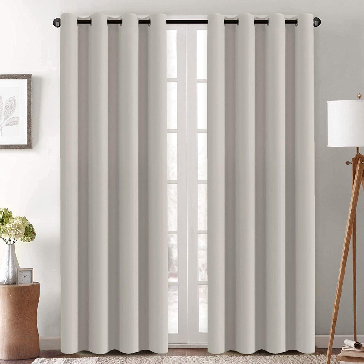 Blackout Thermal Insulated Winow Treatment Extra Long Grommet Top Curtains