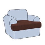 H.VERSAILTEX Stretch 2 Piece T Cushion Sofa Slipcovers Individually Sofa Cushion Covers for 2 Cushion Couch Sofa Seat Cushion Covers with Elastic Bands Featuring Thicker Jacquard Fabric, Dusty Blue