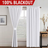 Full Light Blocking Thermal Insulated Curtain Draperies with Soft White Coating