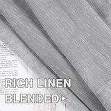 Natural Linen Blended Privacy Sheer Nickel Grommets Curtains