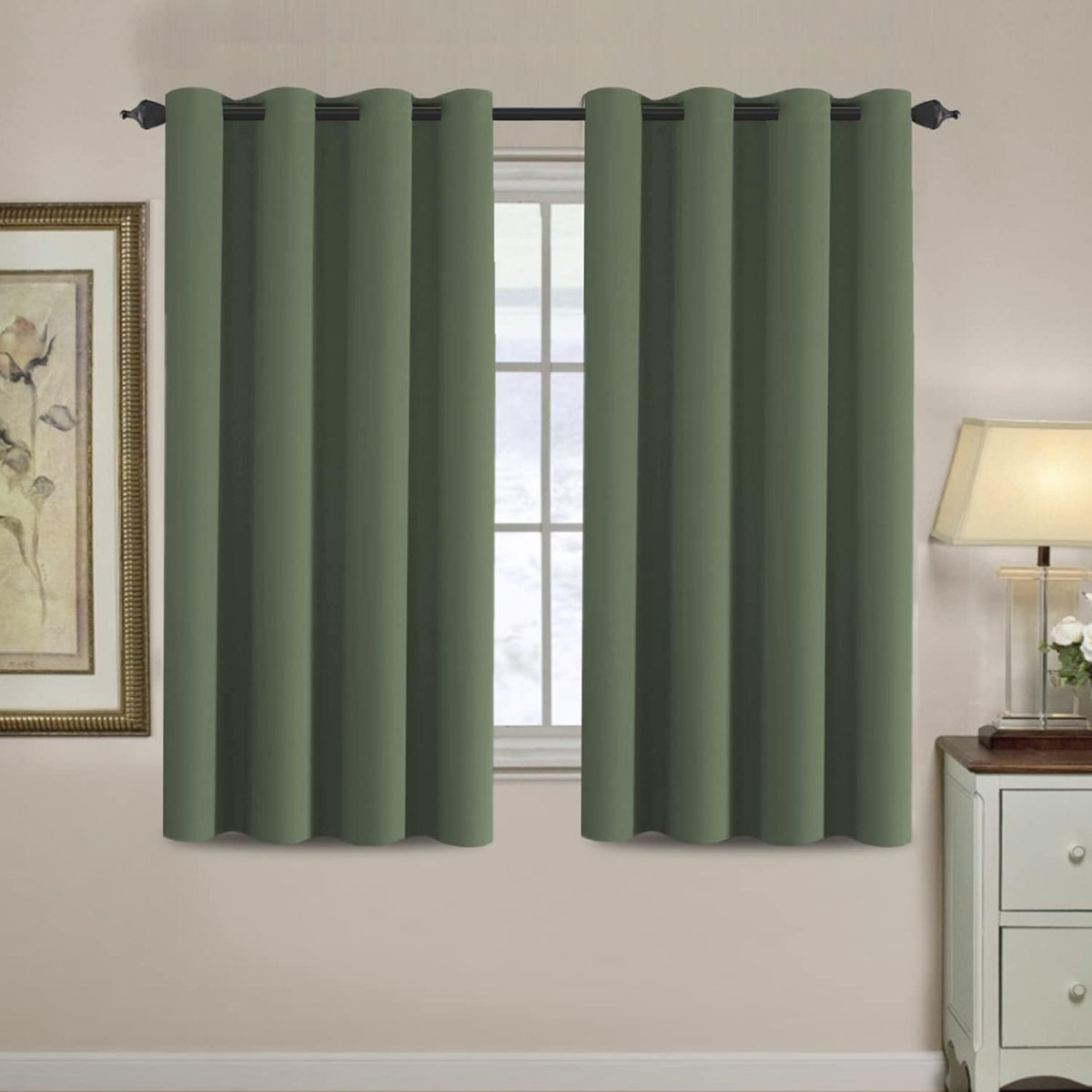 Blackout Thermal Insulated Treatment Extra Long Grommet Top Solid Color Curtains