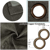 Linen Blackout Thermal Insulated  Primitive Textured Grommet Curtain