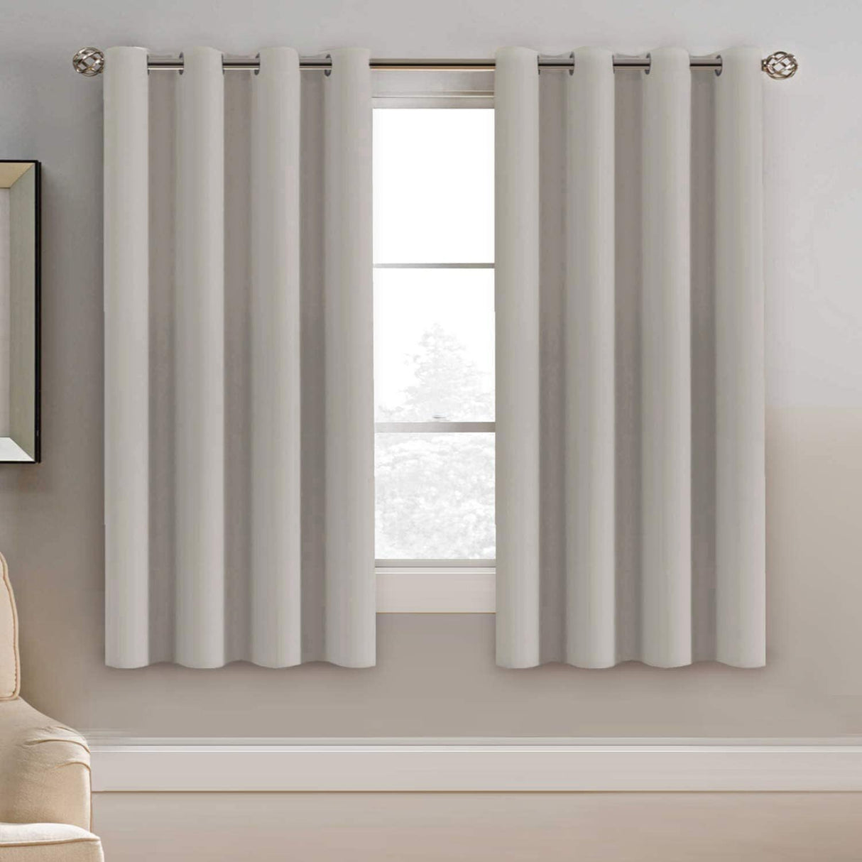 Light Blocking Thermal Insulated Curtain Grommet Top One Panel