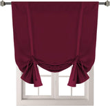 Valances Tie Up Curtains Roman Balloon Blind Rod Pocket Short Curtain