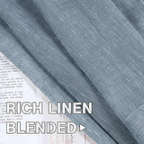 Natural Linen Blended Privacy Sheer Nickel Grommets Curtains
