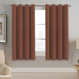 100% Blackout Thermal Insulated Grommet Solid Color Curtains