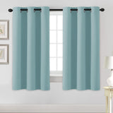 Blackout Curtains Thermal Insulated Grommet Top Solid Color Curtains