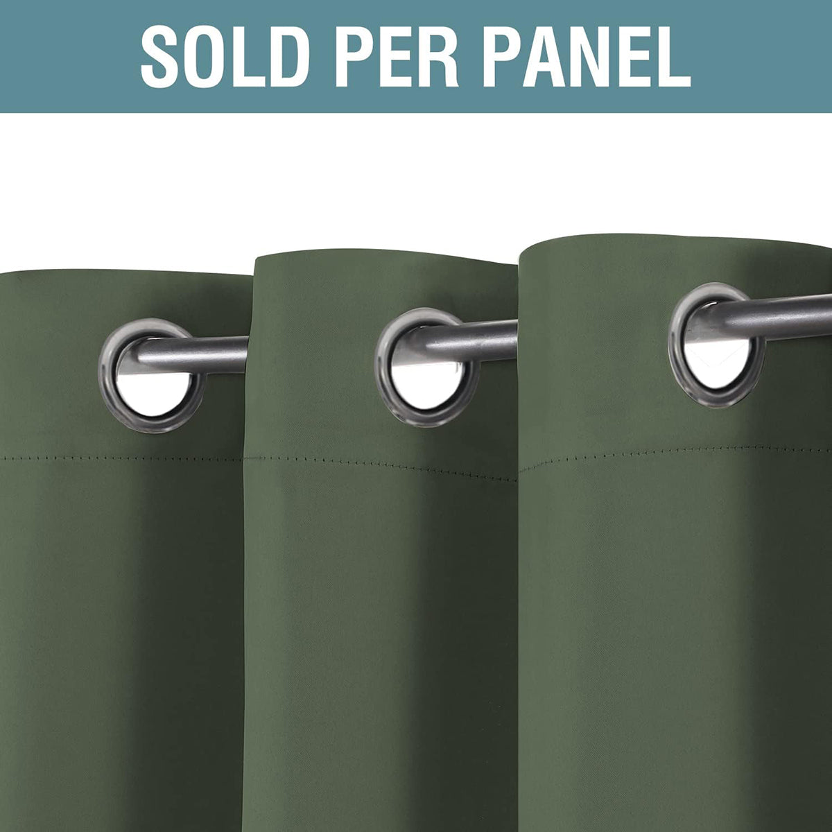 Blackout Thermal Insulated Winow Treatment Extra Long Grommet Top Curtains