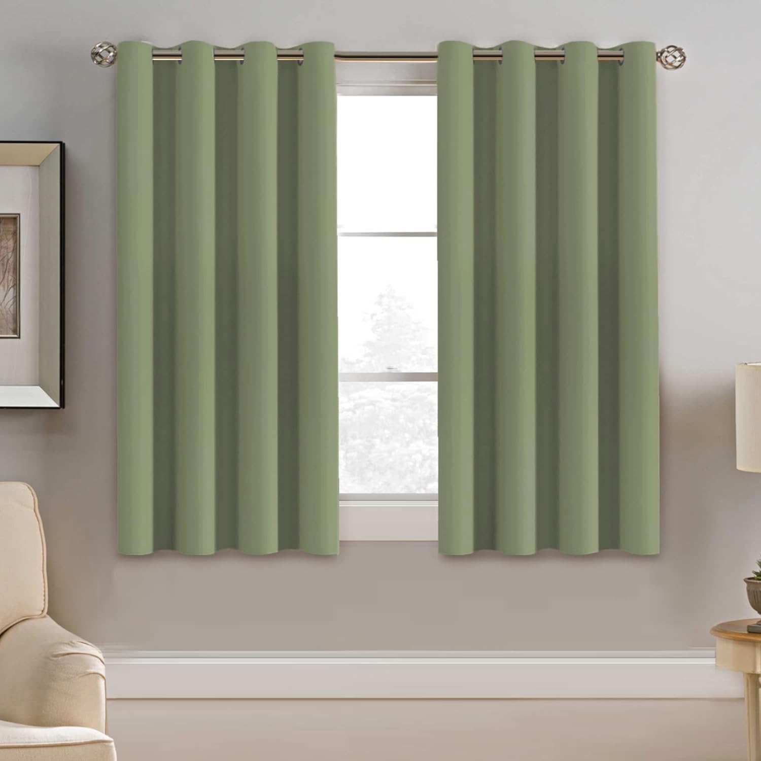 Light Blocking Thermal Insulated Curtain Grommet Top One Panel