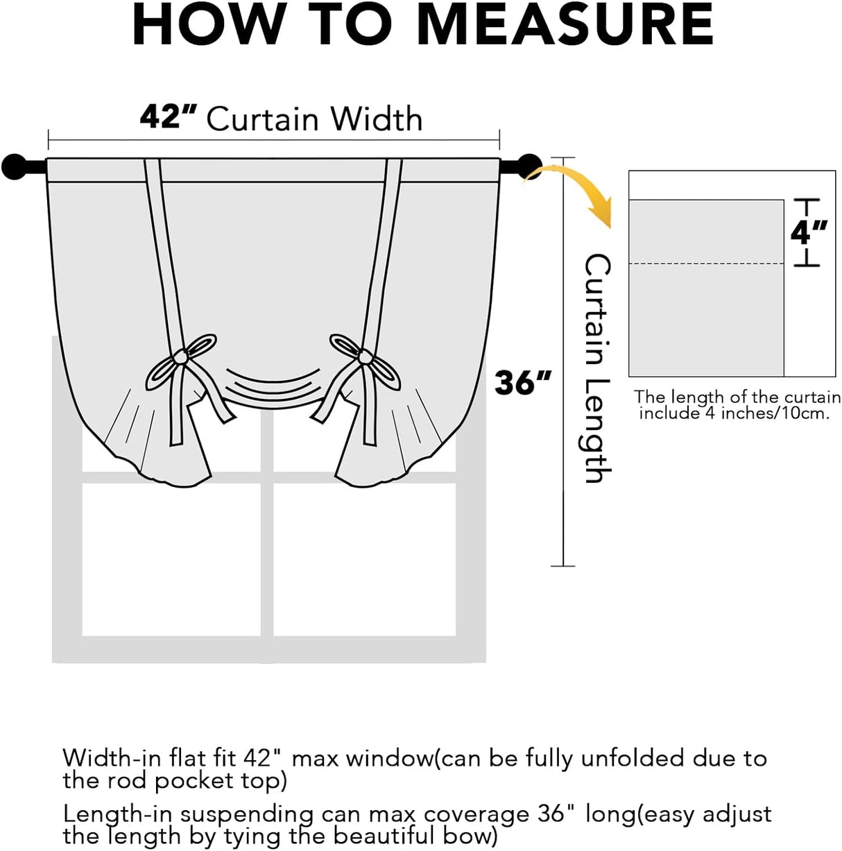 H.VERSAILTEX Tie Up Curtain Double Sided Cattleya Floral Printed Rod Pocket Balloon Roman Window Valance