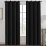 Blackout Thermal Insulated Winow Treatment Extra Long Grommet Top Curtains