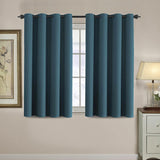 100% Blackout Thermal Insulated Grommet Solid Color Curtains