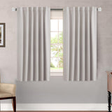Blackout Thermal Insulated Back Tab/Rod Pocket Solid Color Curtains
