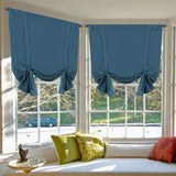 Valances Tie Up Curtains Roman Balloon Blind Rod Pocket Short Curtain