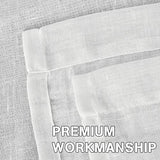 Natural Linen Blended Privacy Sheer Nickel Grommets Curtains