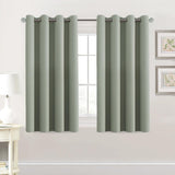 Blackout Curtains Thermal Insulated Grommet Top Solid Color Curtains