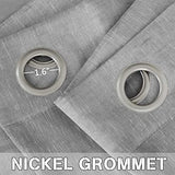 Natural Linen Blended Privacy Sheer Nickel Grommets Curtains