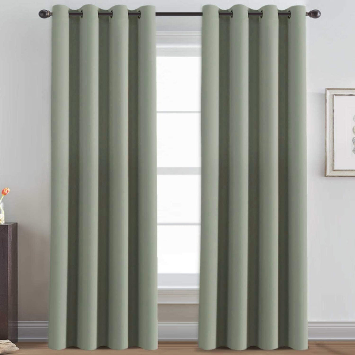 Blackout Thermal Insulated Winow Treatment Extra Long Grommet Top Curtains