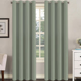 Blackout Curtains Thermal Insulated Grommet Top Solid Color Curtains
