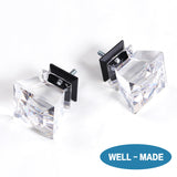 H.VERSAILTEX Contemporary Adjustable Single Black Curtain Rod Set, 0.75 Inch Diameter, Stainless Steel Finish with Square Finial, 28 - 48 In